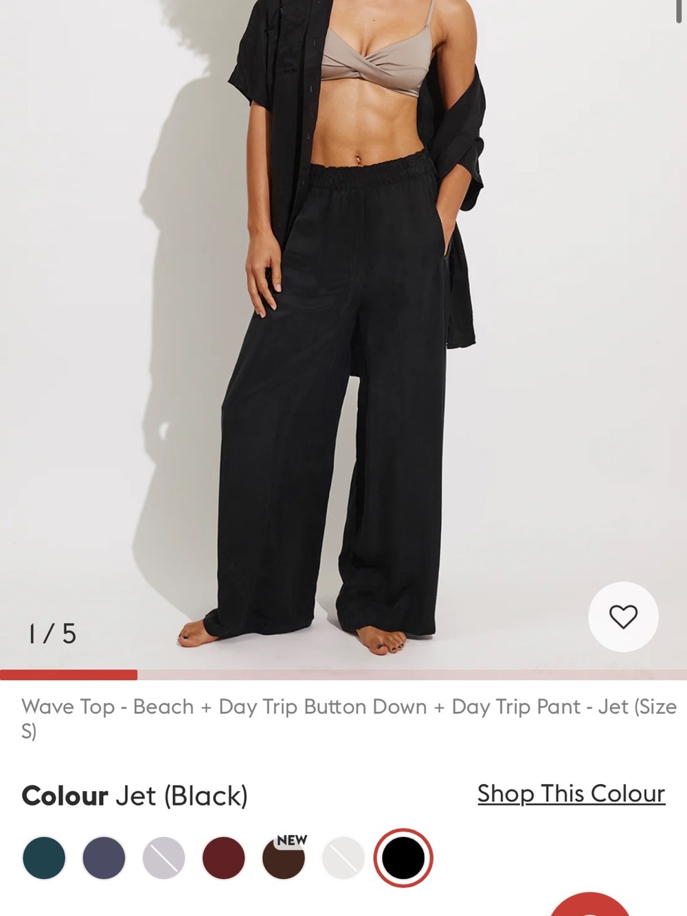 Left On Friday Wide-Leg Day Trip Pants in Jet Black